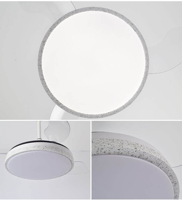 Y039 Modern 42 Inch Bladeless LED Ceiling Fans Remote Control 110/220v Lamp Lights Designer Luz Con Ventilador Oculto Bedrooms manufacture