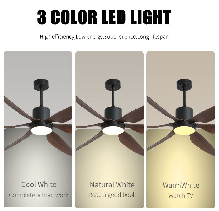 Black 6blade Nordic Ceiling Fan Light Dining Living Room Black 6 Blades Ceiling Fans with Lights and Remote Control for Bedroom manufacture