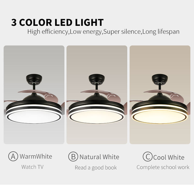 Adopter Fan with Light Household Looking Bedroom Ceiling Fan with Light Led and Remote Control Ceiling Fan with Light for Home supplier