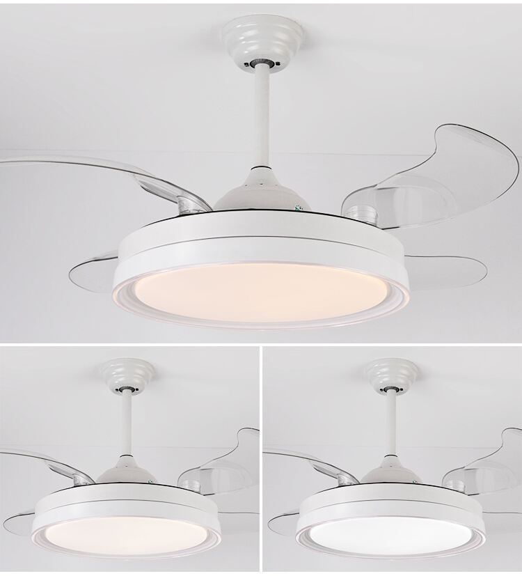 Hot Ceiling Fan with Light Fixtures for Bedroom with Remote Quiet Silence Modern Ceiling Fan with Light Uk Led Ceiling Fan Light details