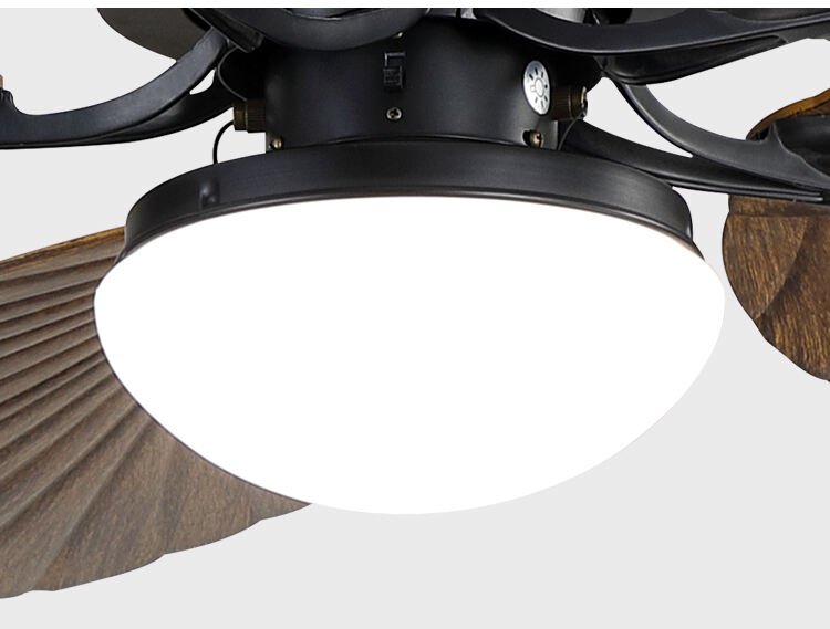 Hot Selling Tropical Ceiling Fan with Light Low Profile Ceiling Fan with Light Wood Blades Fan with Light and Remote manufacture