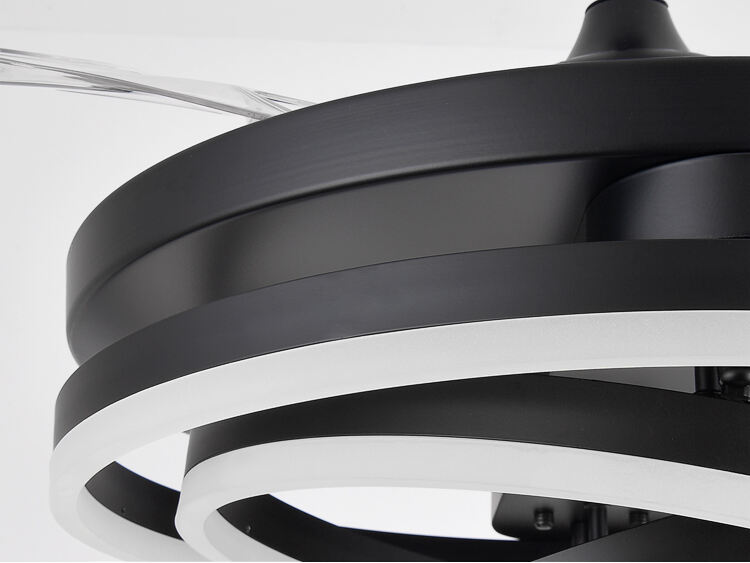 Unique Modern White Ceiling Fan with Light for Bedroom Fan Lamp 72w Led Ceiling Fans Light and Remote Control 3 Colors Dimmable details