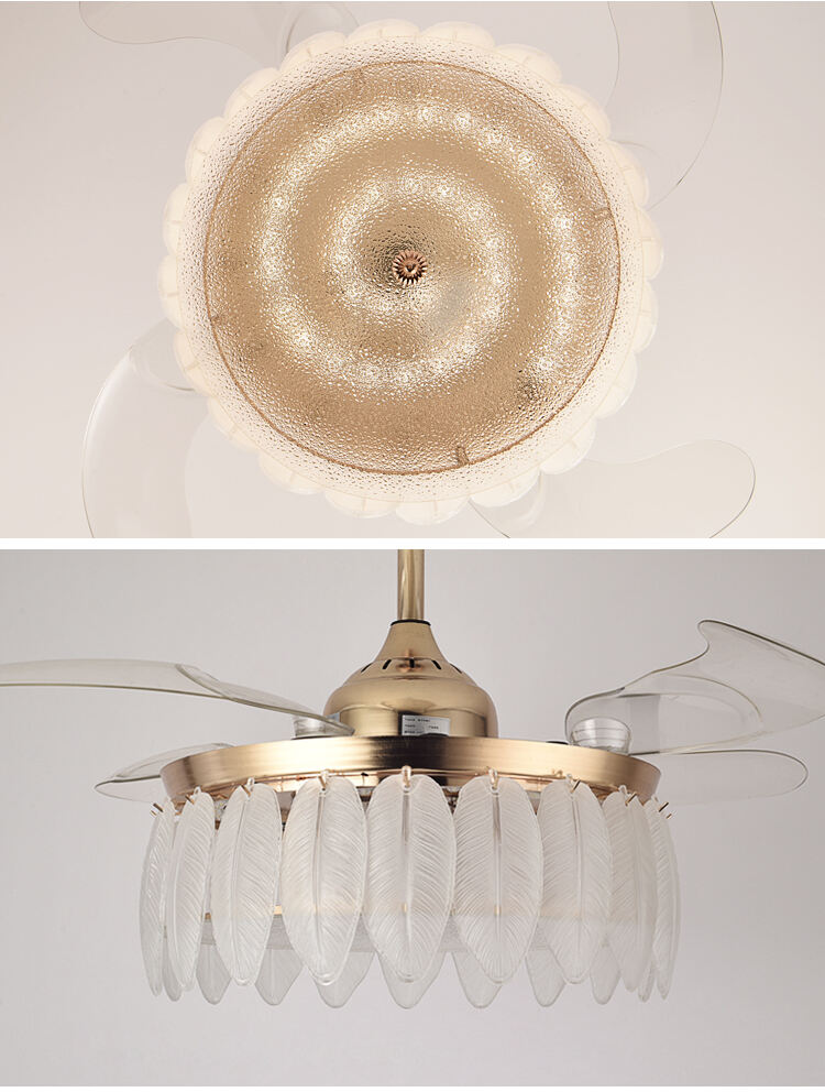 Y128 Modern Ceiling Fans with Crystal Fan Light 110/220V LED Decorative Bladeless Remote Control New Creative Design DC Motor supplier