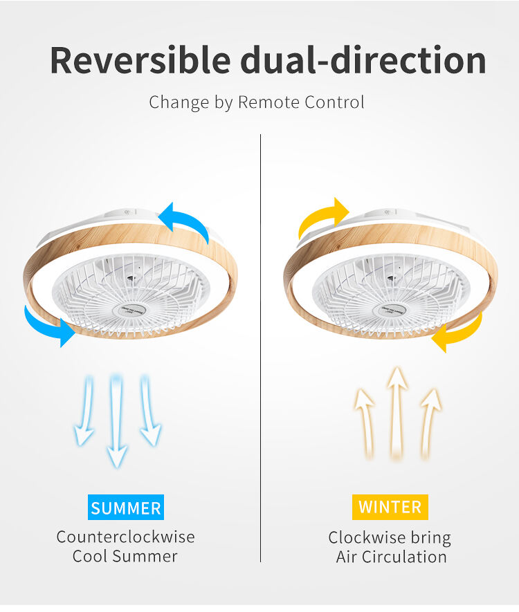 XD273 New Wood Grain Fan Light with Speaker and with Light Lamps with Fan App Control Tuya Alexa Google Control factory