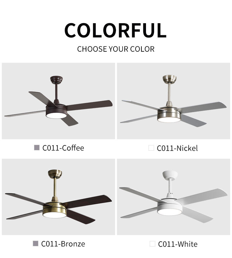 2025 New 42INCH 52INCH Indoor Ceiling Lamps with Fans Ceiling Fan Lamp with Remote Control Fan with Light for Bedroom manufacture