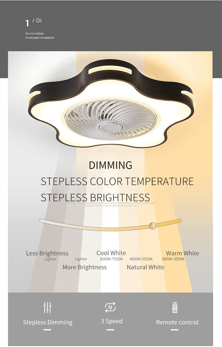 White Ceiling Fan with Light Fixture Low Profile Ceiling Fans with Light and Remote Control Ceiling Fans with Lights for Bedroom manufacture