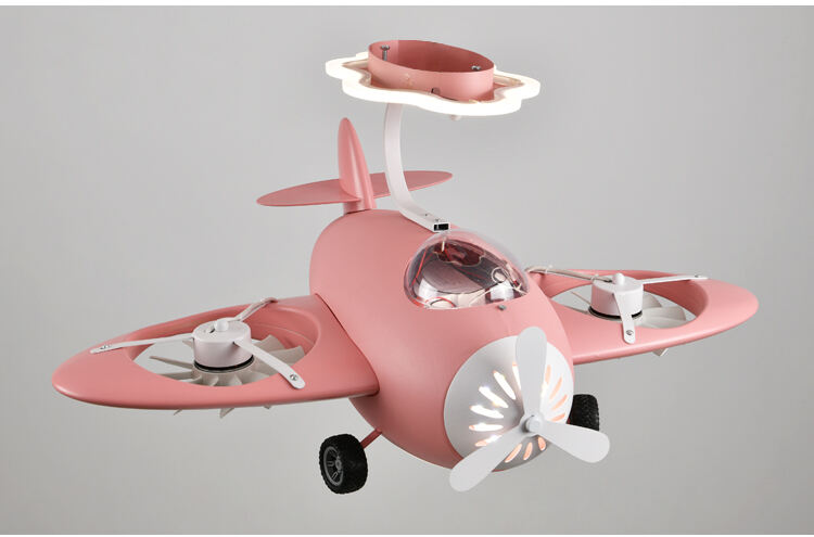 Multi-color Ceiling Fan with Lamp for Kids Bedroom Living Room Light with Fan Ceiling Fan Light Child Room factory