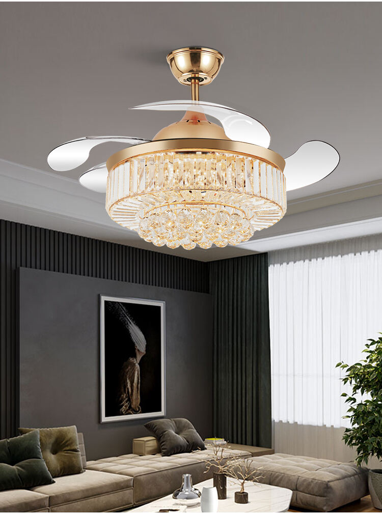 Good Prices Hanging Decor Light with Ceiling Fan Decorated Pendant Full Fancy Led Ceiling Light and Fan for Indoor Home details