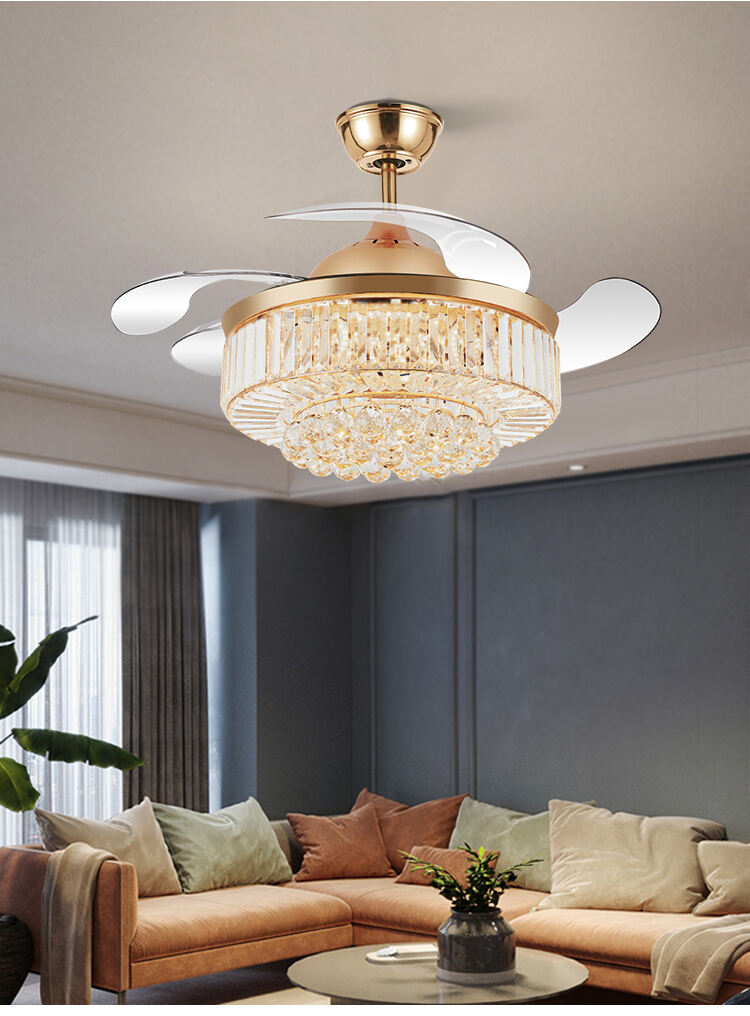 Good Prices Hanging Decor Light with Ceiling Fan Decorated Pendant Full Fancy Led Ceiling Light and Fan for Indoor Home manufacture