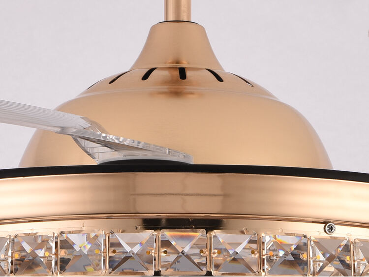New Designer Gold Nickel Decorative Fan with Light Ceiling Fan with Lights for Hall Living Room Popular Deadline Light with Fan supplier