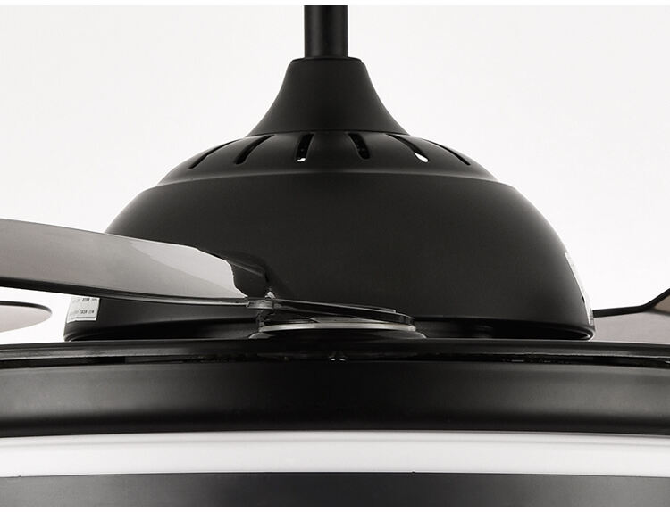 New Foldable Blade Ceiling Fan with Light and Sound Living Room Invisible Ceiling Fan Light RGB Modern Fan with Light Dimmable supplier