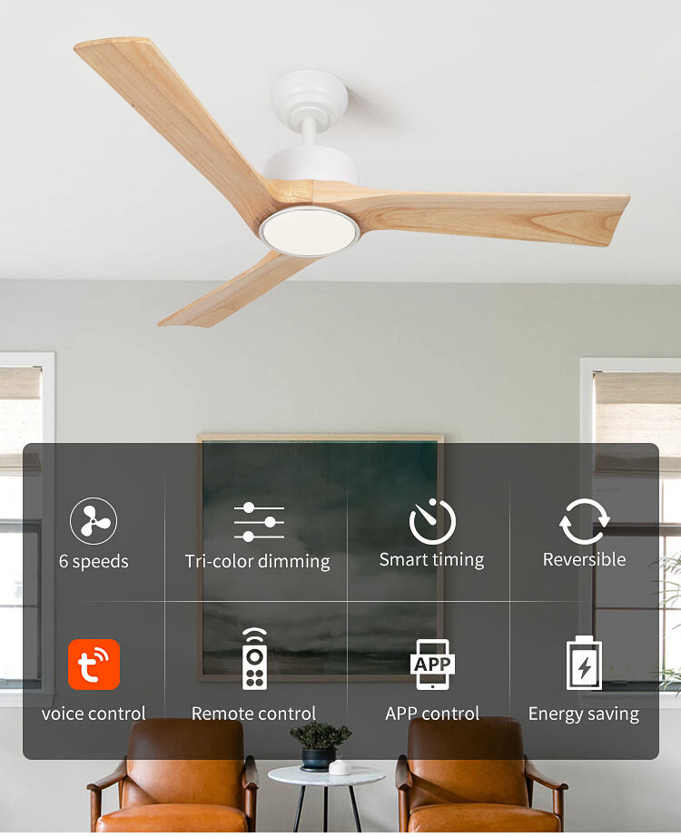 Modern Ceiling Fan with Light Fixture Low Profile Ceiling Fans with Light and Remote Control Ceiling Fan with Light for Bedroom factory