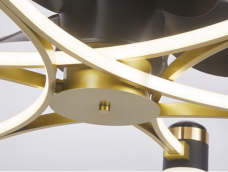 Bedroom Fan Light Ceiling Fan with Light and Remote 52 Inch White and Gold Ceiling Fan with Light for Bedroom manufacture