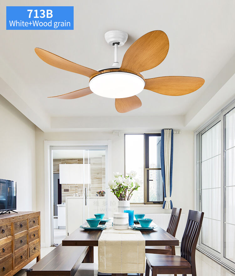 72W Flush Mount 42 in White Ceiling Fan with Light and Remote 36 42 48 52 Inch Low Profile Ceiling Fan Light and Remote Control manufacture