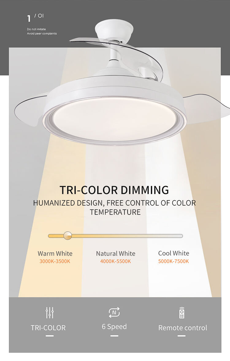 Hot Ceiling Fan with Light Fixtures for Bedroom with Remote Quiet Silence Modern Ceiling Fan with Light Uk Led Ceiling Fan Light manufacture