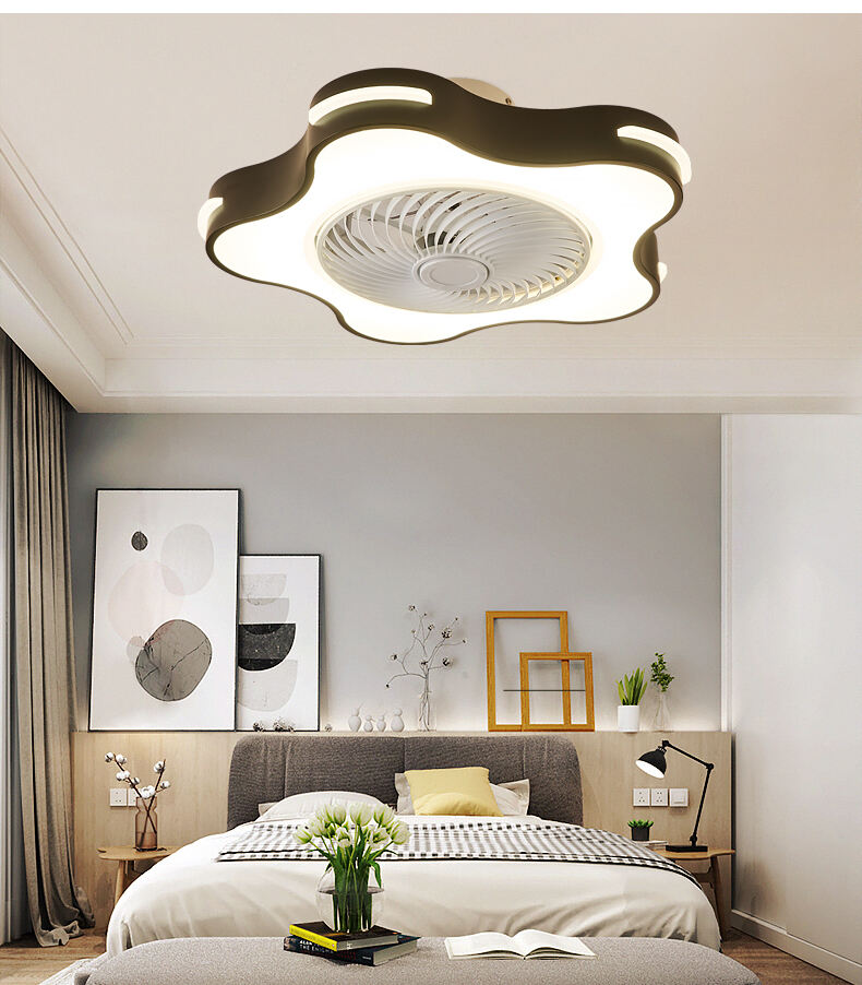 White Ceiling Fan with Light Fixture Low Profile Ceiling Fans with Light and Remote Control Ceiling Fans with Lights for Bedroom supplier