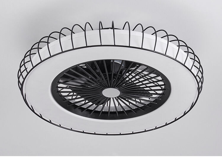 Flush Mount Cage Ceiling Fan Light Farmhouse Caged Rattan Style Ceiling Fan Light Vintage Ceiling Fan with Light for Bedroom supplier