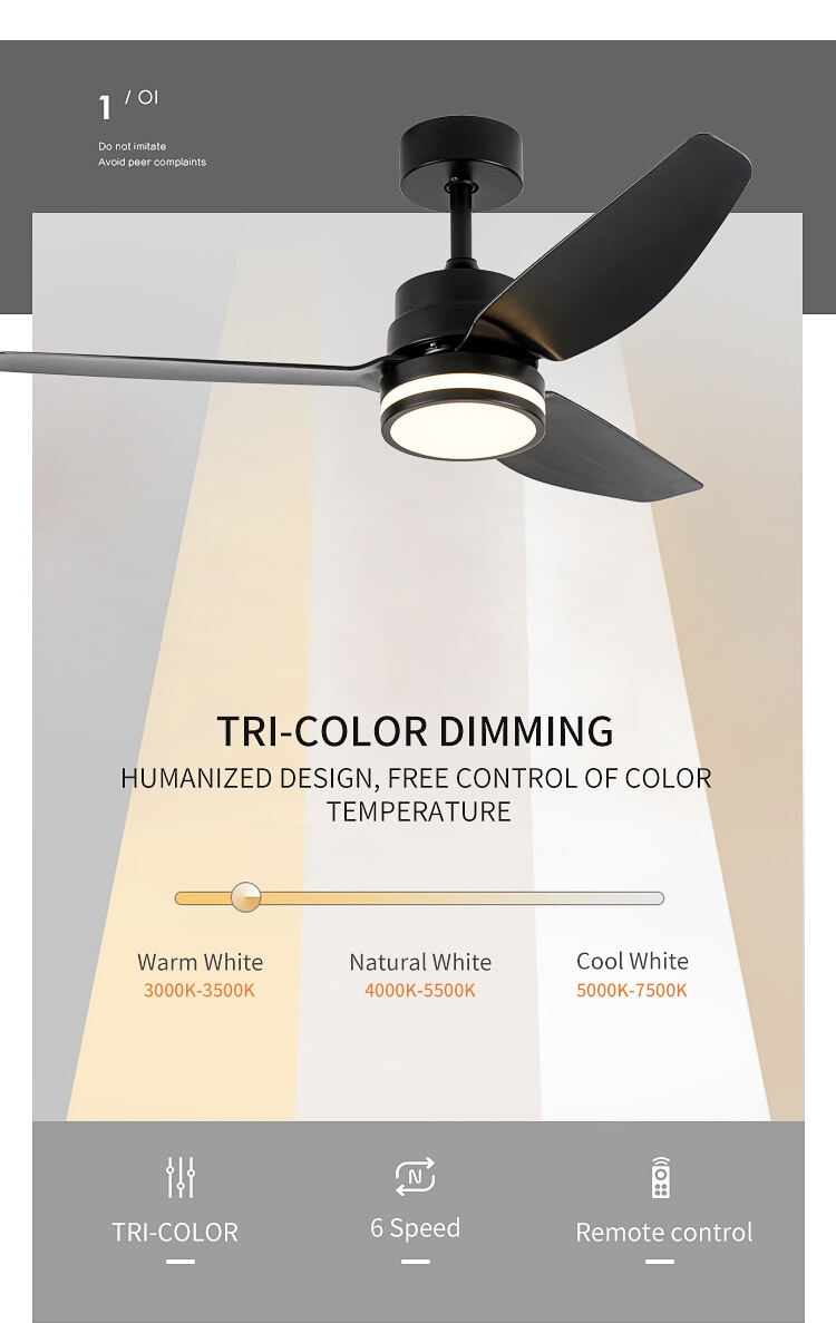 White Black Fandelier Ceiling Fan with Light Ceiling Fan Light with Remote Control Led Black Ceiling Fan Lamps for Living Room manufacture