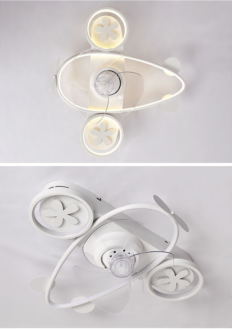 Aircraft Airplane Multi-color Ceiling Fan with Lamp for Kids Bedroom Living Room Light with Fan Ceiling Fan Light Child Room details