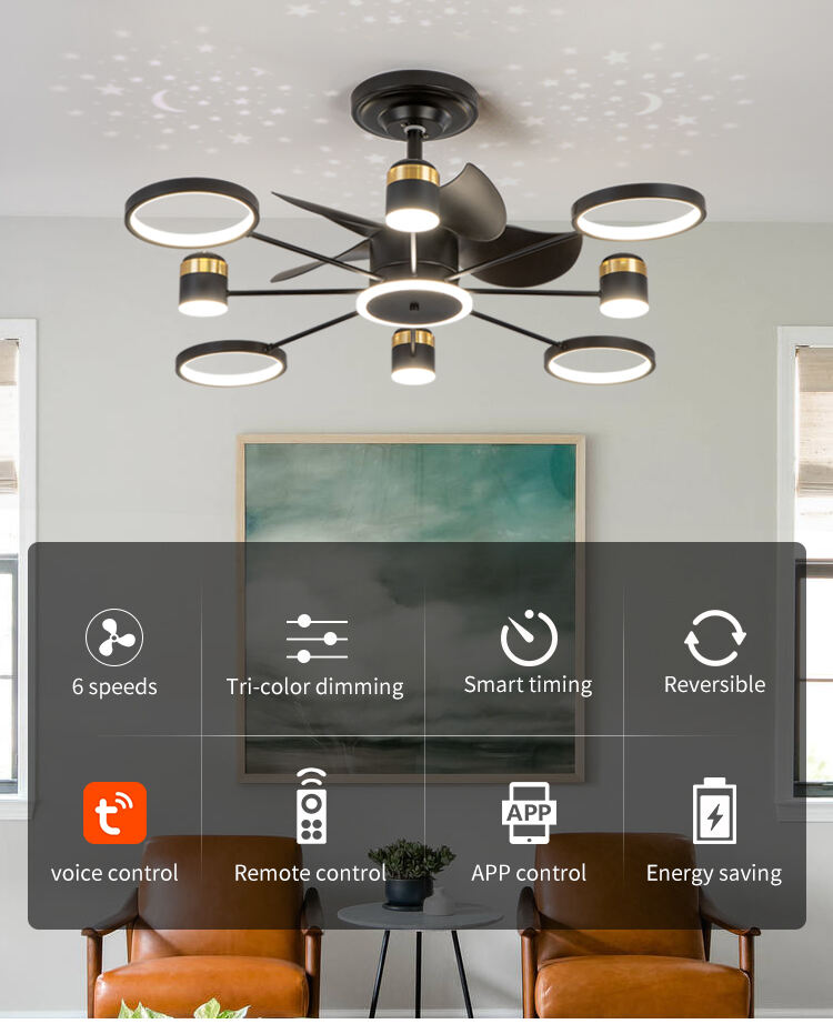 New Designer Decorative Fan with Light Ceiling Fans with Lights for Hall Living Room Popular Deadline Light with Fan details