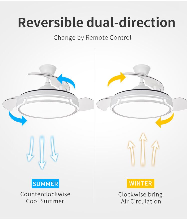 Y066 Modern 42 Inch LED Ceiling Fans Remote Control 110/220v Designer Luz Ventilador Oculto for Bedroom DC factory