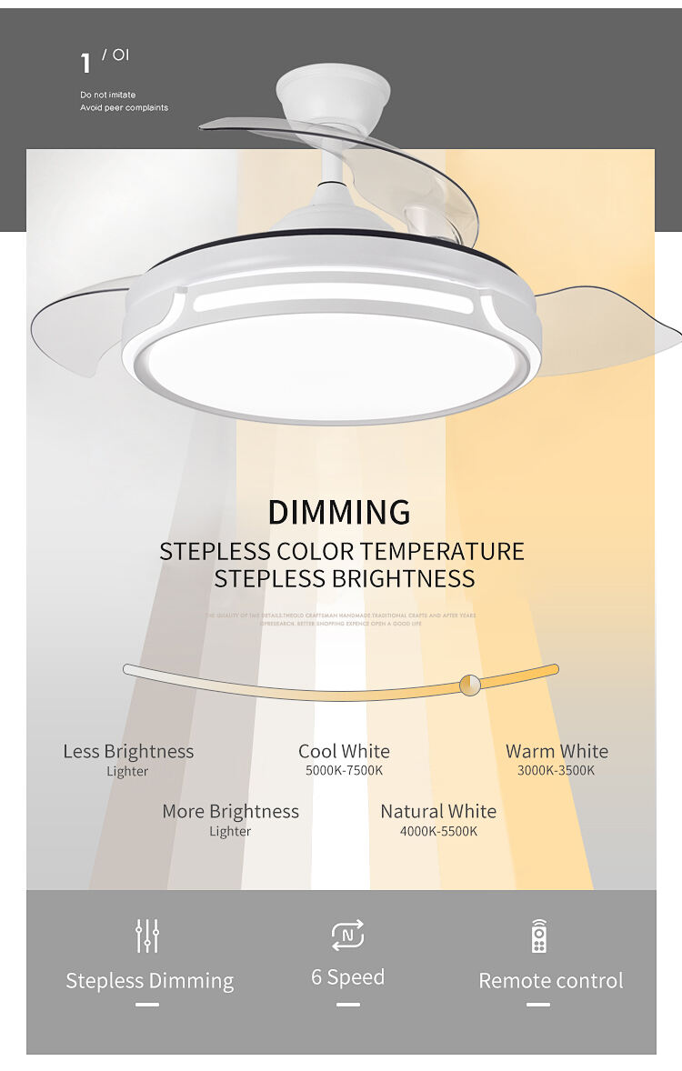Y066 Modern 42 Inch LED Ceiling Fans Remote Control 110/220v Designer Luz Ventilador Oculto for Bedroom DC manufacture