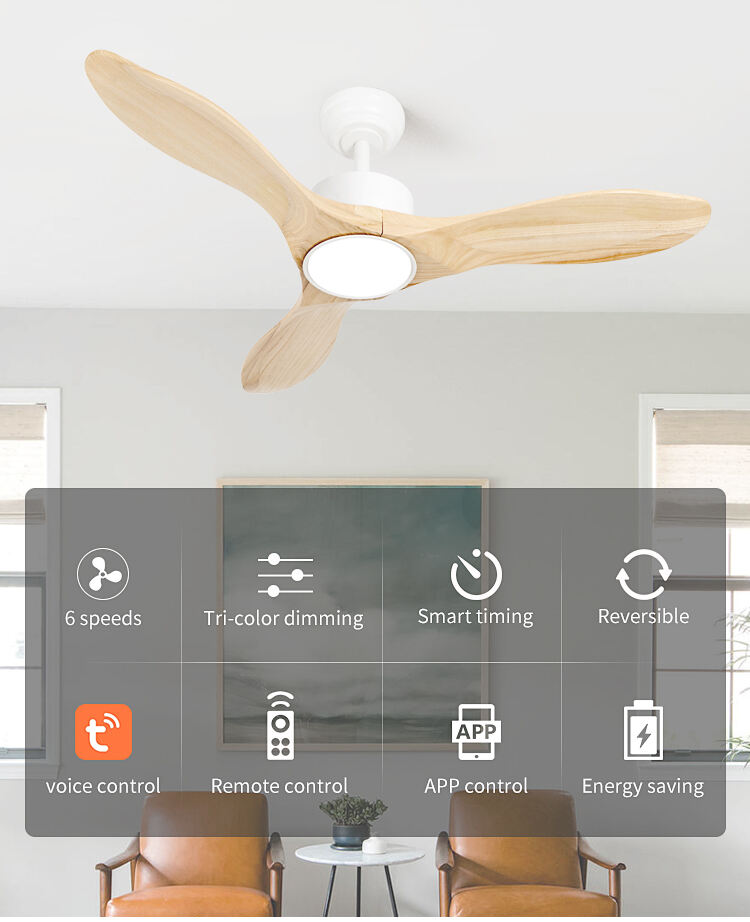 Propeller Ceiling Fan Light Dimmable Minimalist Ceiling Fan with Light 3 Metal Blades LVD Ce EMC Rohs Fan and Light in Ceiling manufacture