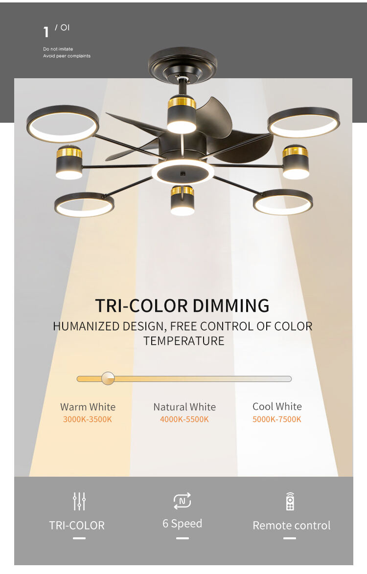 New Designer Decorative Fan with Light Ceiling Fans with Lights for Hall Living Room Popular Deadline Light with Fan manufacture