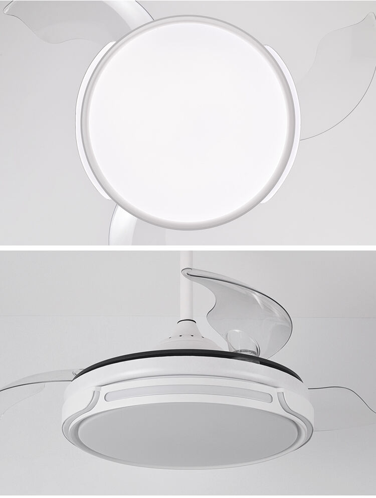 Y066 Modern 42 Inch LED Ceiling Fans Remote Control 110/220v Designer Luz Ventilador Oculto for Bedroom DC details