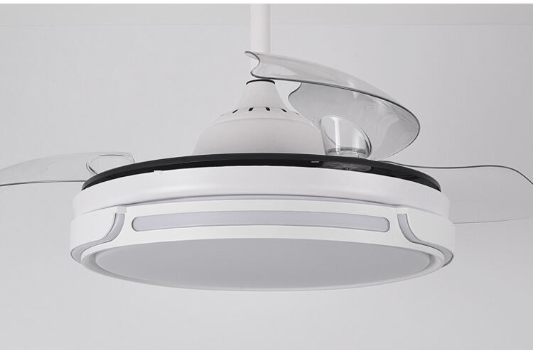 Y066 Modern 42 Inch LED Ceiling Fans Remote Control 110/220v Designer Luz Ventilador Oculto for Bedroom DC factory