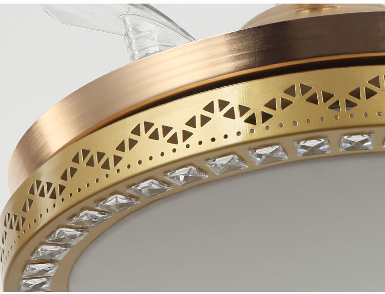 RGB LED Chandelier Ceiling Fans with Lights and Remote Chandelier Fan and Light bluetooth Music Player Chandelier Fan with Lamp supplier