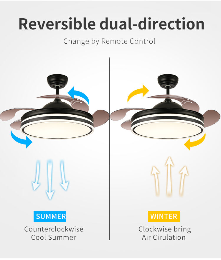 Adopter Fan with Light Household Looking Bedroom Ceiling Fan with Light Led and Remote Control Ceiling Fan with Light for Home manufacture