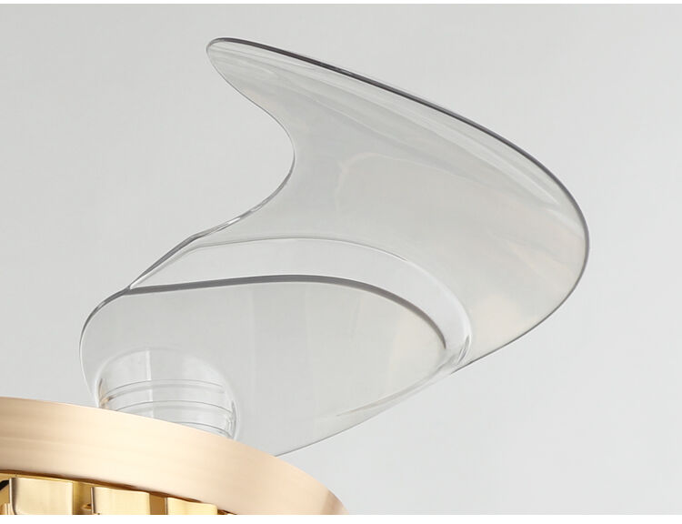 42 Inch 3-Color Crystal Ceiling Fan Chandelier with Remote 754G Flush Mount Fan with DC Motor Switch Type Remote Control manufacture