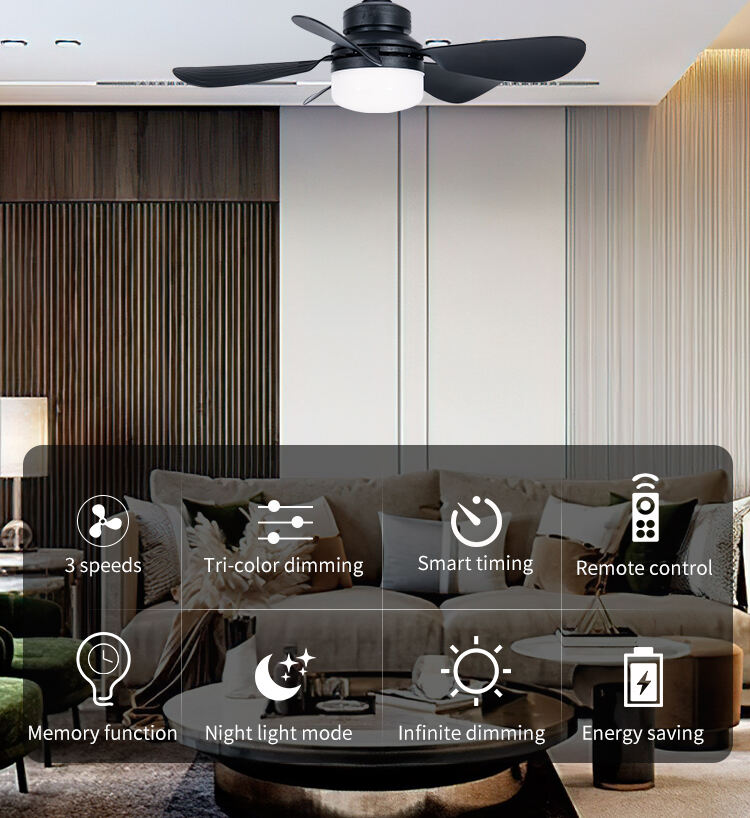 Fan Light E27 Bulb Screw Inwith Control Ceiling Fan with Light in Bulb Holder Replacement Living Room Fan Light Bulb with Remote factory