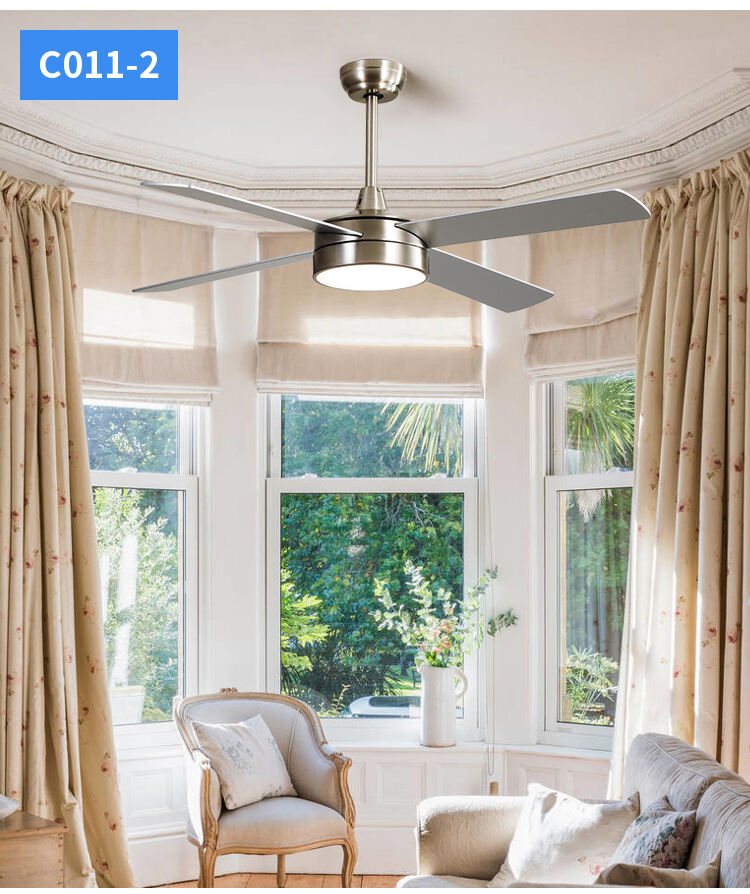 2025 New 42INCH 52INCH Indoor Ceiling Lamps with Fans Ceiling Fan Lamp with Remote Control Fan with Light for Bedroom manufacture