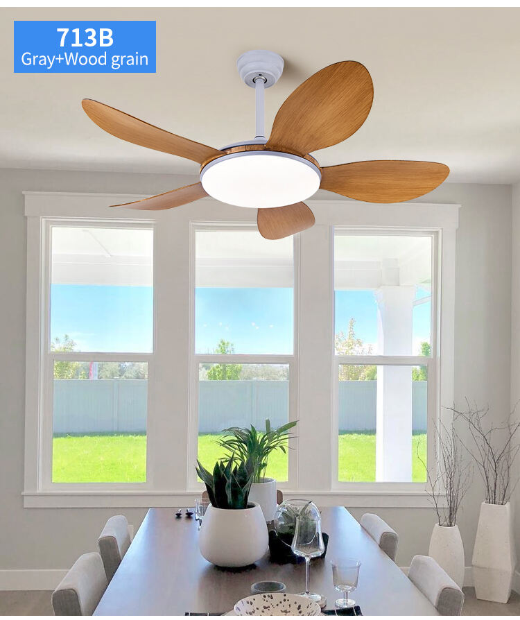 72W Flush Mount 42 in White Ceiling Fan with Light and Remote 36 42 48 52 Inch Low Profile Ceiling Fan Light and Remote Control manufacture