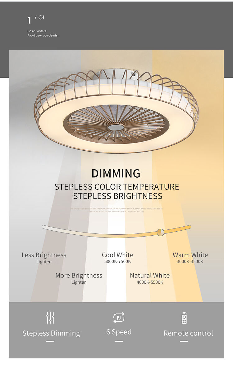 Flush Mount Cage Ceiling Fan Light Farmhouse Caged Rattan Style Ceiling Fan Light Vintage Ceiling Fan with Light for Bedroom details