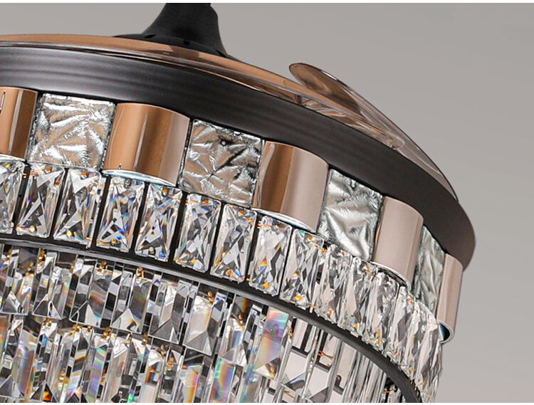 Y113 Crystal Chandelier Fan with 42inch with Remote Control Ceiling Fans with Crystal Chandeliers supplier