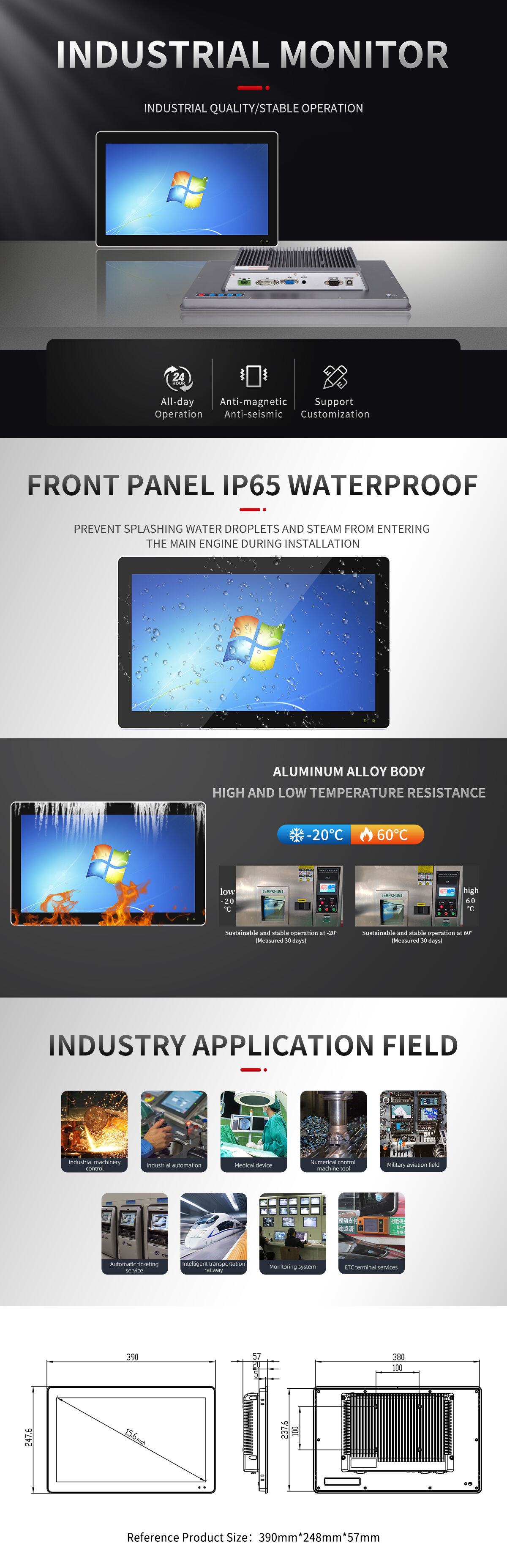 15.6 Inch Industrial Monitor supplier