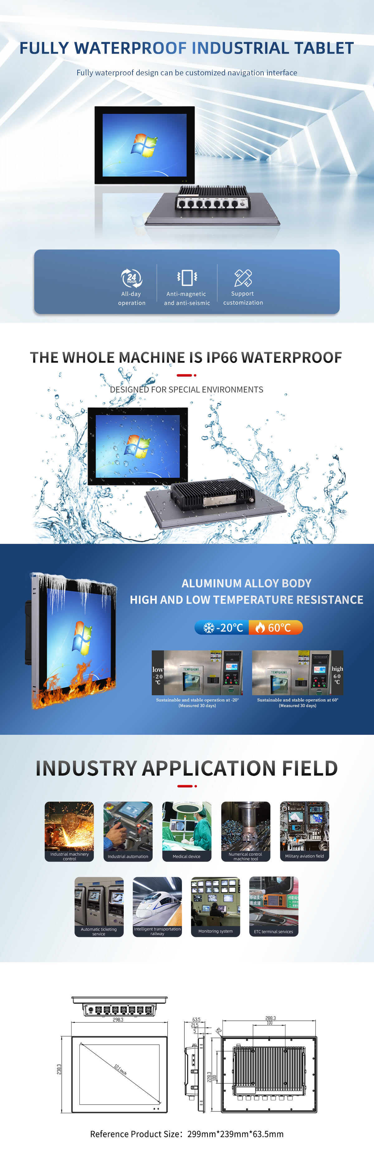 12.1 Fully Waterproof PC details