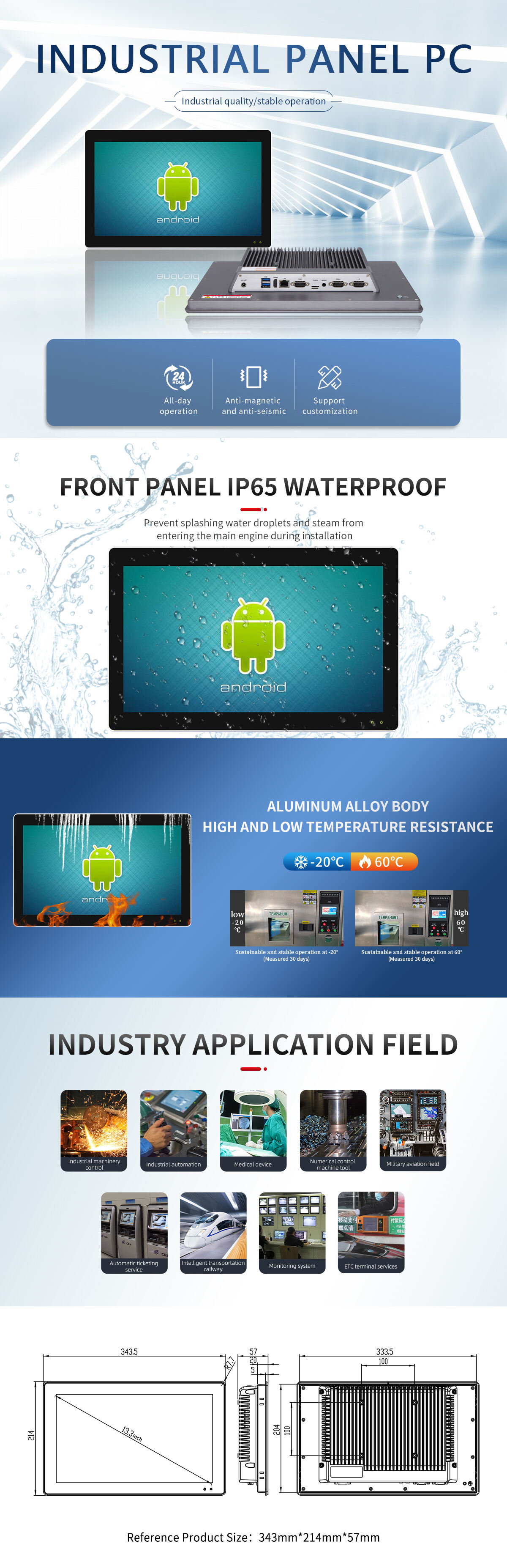 13.3 Inch Android Panel Pc supplier