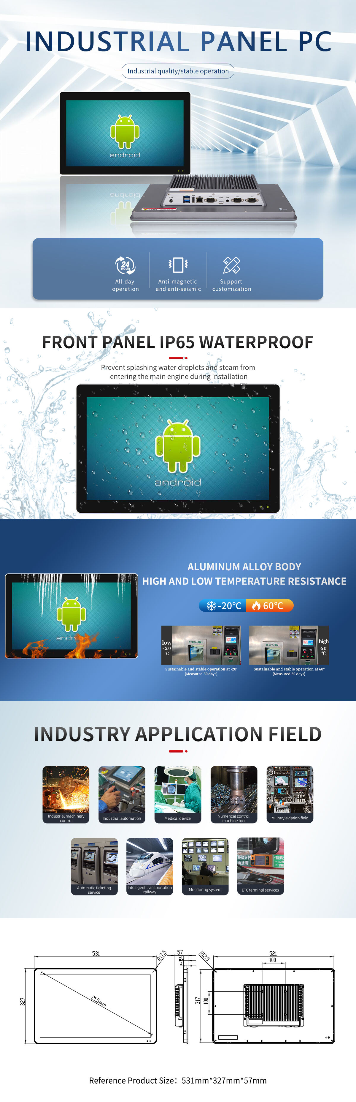 21.5 Inch Android Panel Pc details