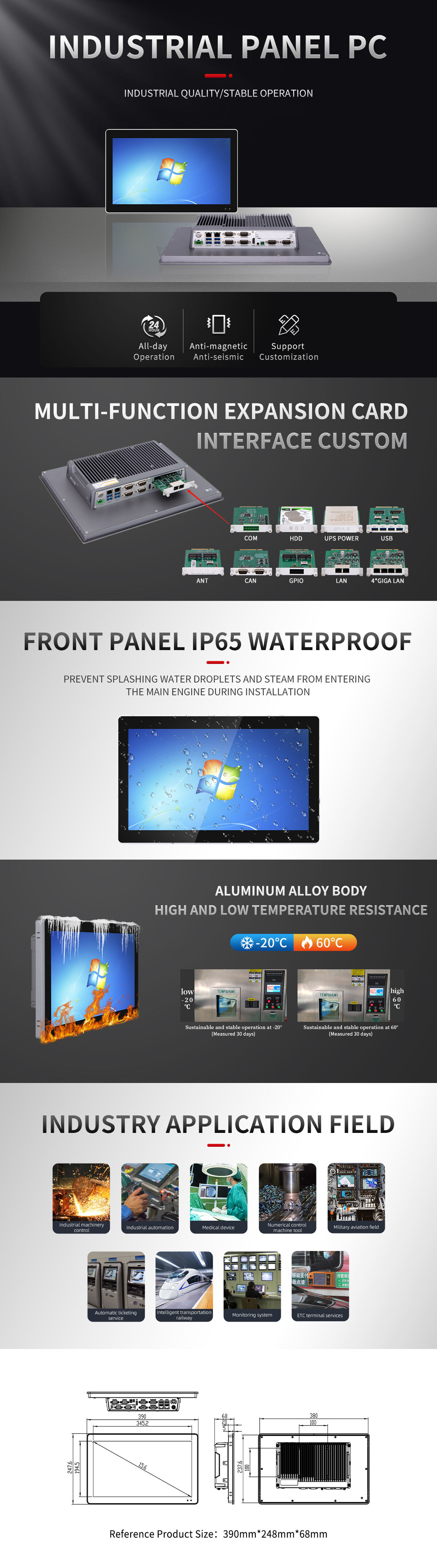 15.6 Inch Industrial Panel Pc factory