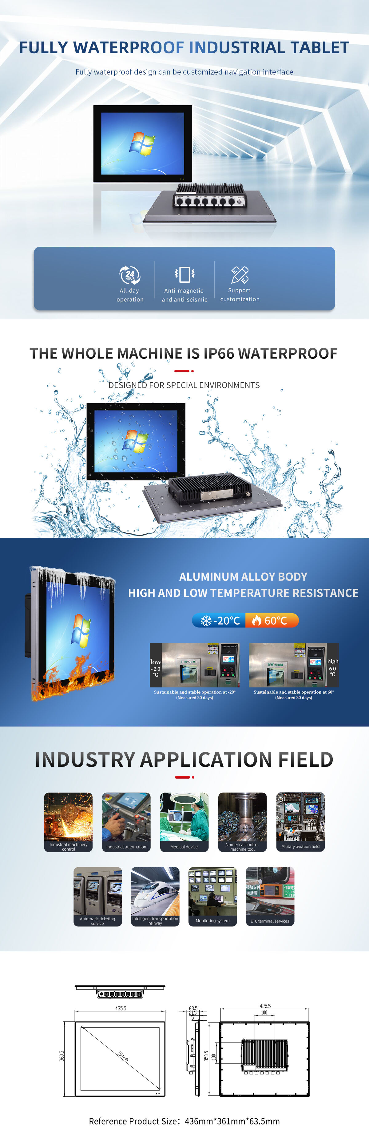 19 Fully Waterproof PC factory