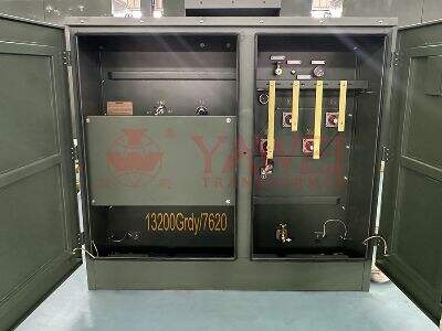 Safe and low-profile pad mounted transformers for urban areas