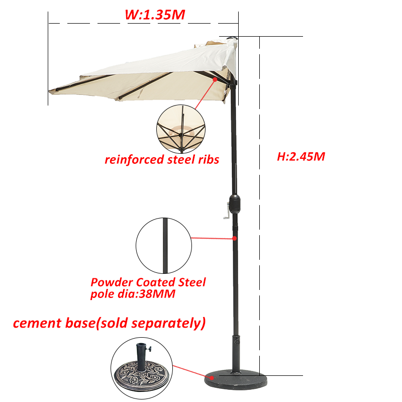 Wholesale Customized Pattern Waterproof Outdoor Beach Parasols Umbrella for Travel Outdoor details