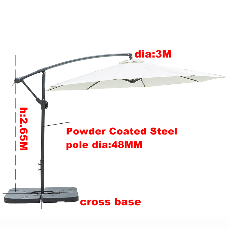 10ft outdoor furniture parasol sunshade garden patio umbrella hanging cantilever umbrella with 360 degree rotation supplier