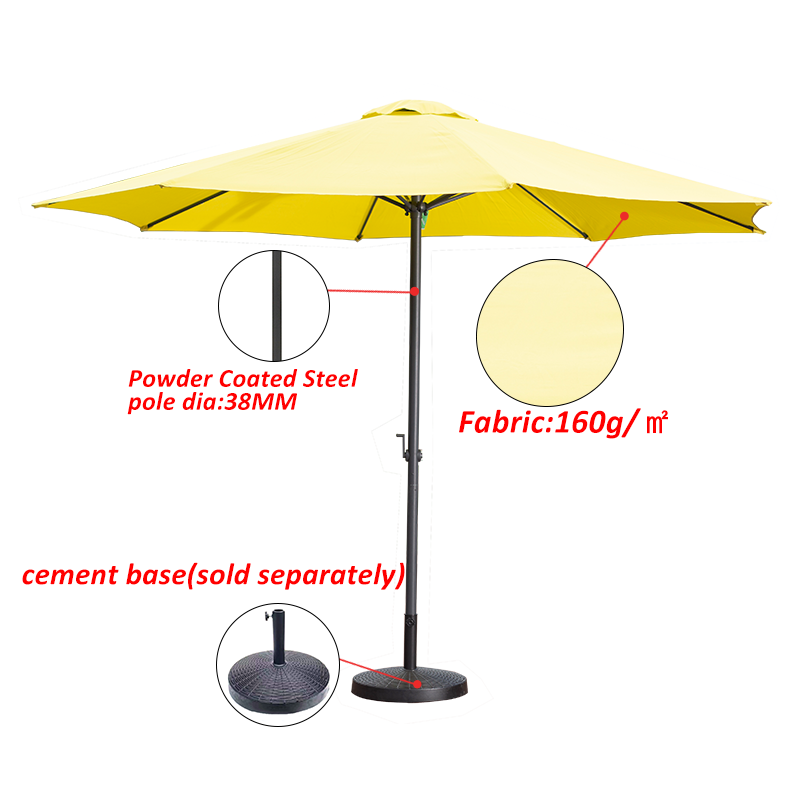 Garden Shade Umbrella Aluminum commercial outdoor wholesale Customize Other Fabric Modern Courtyard parasol manufacture