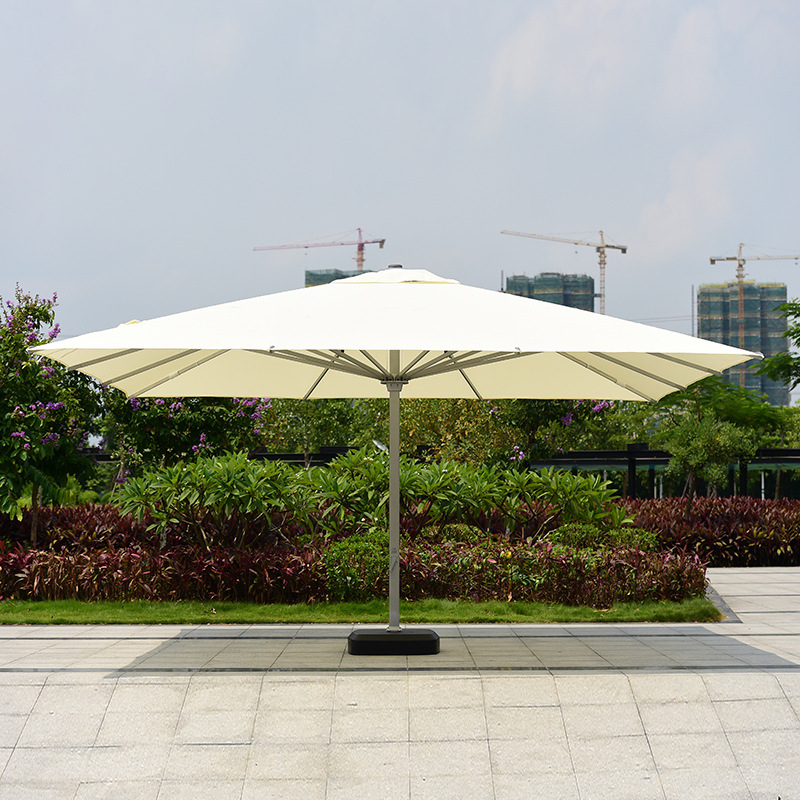 L Heavy Duty Huge Umbrella 4*4M 5*5 M 6*6 M Outdoor Parasol Patio Garden Stand Roman Umbrella Cantilever Aluminum Umbrella manufacture