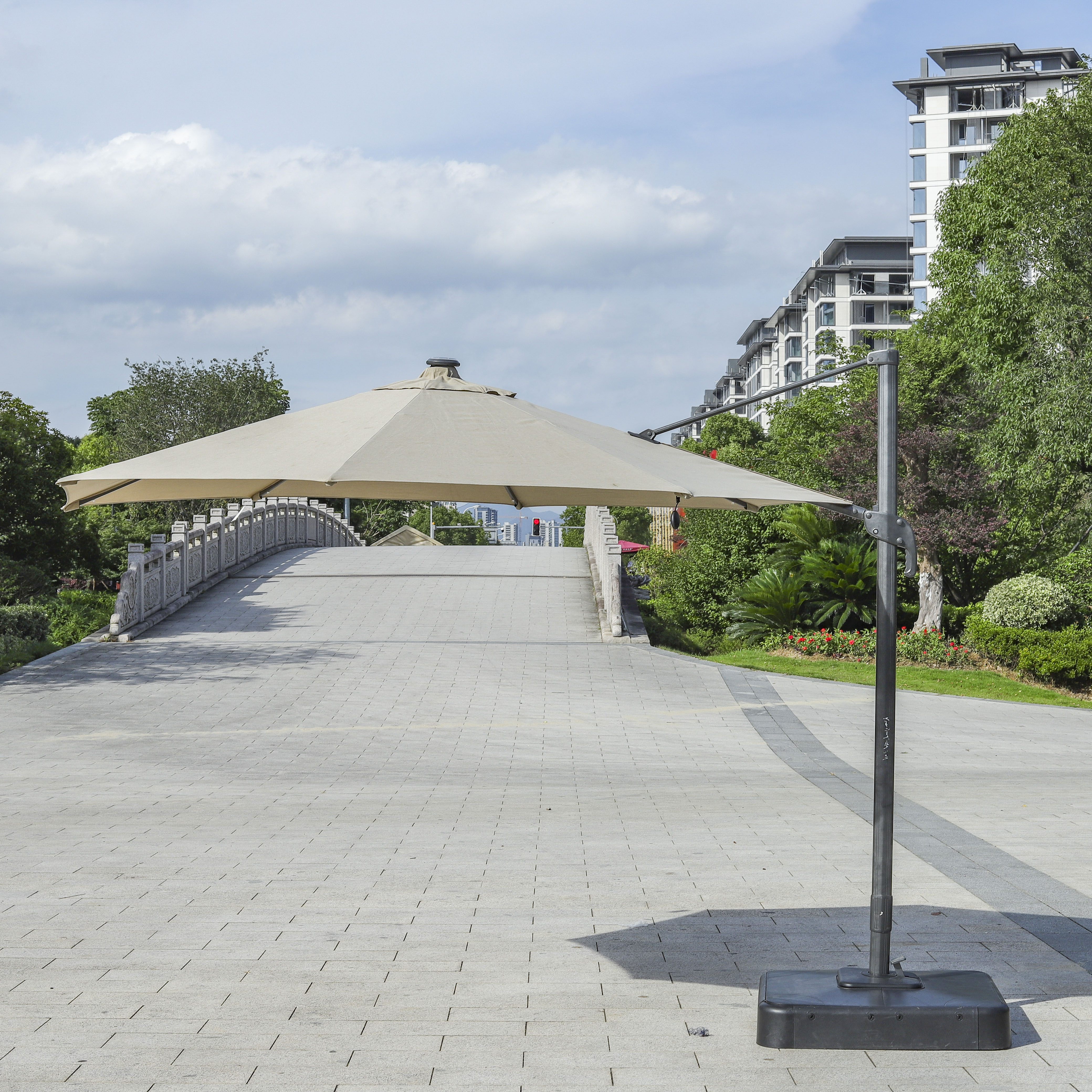 Rotate 360 degrees simple dual-purpose use roman umbrella outdoor market parasol commercial parasols details